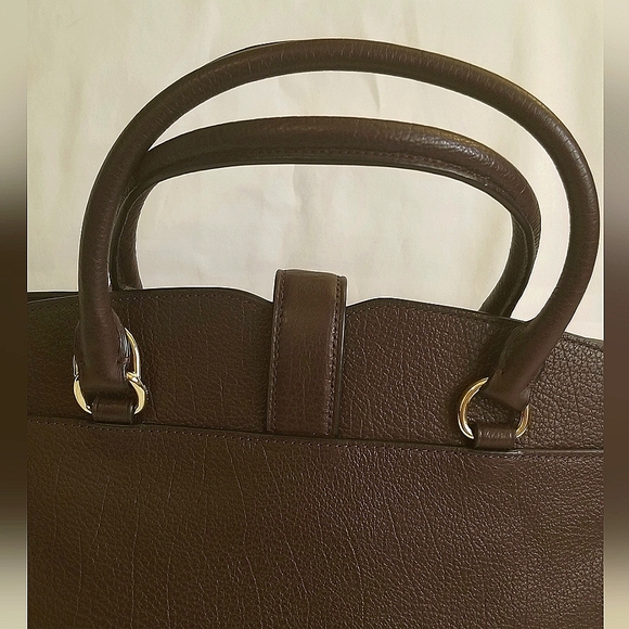 NEW!! COACH "MERCER" BURGUNDY LEATHER DOUBLE HANDLE SATCHEL BAG / PURSE - NWOT - Picture 4 of 13